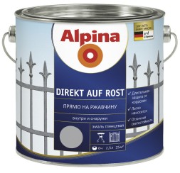 Alpina Direkt auf Rost цветная эмаль для металла 2,5л